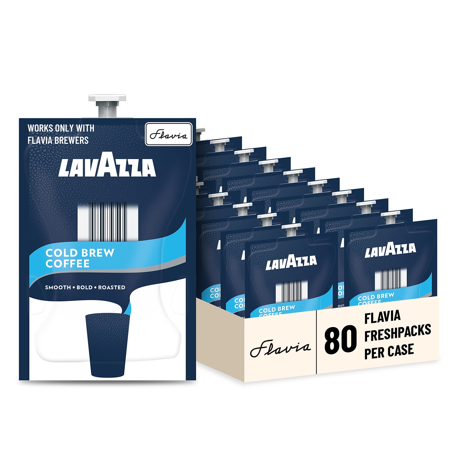 Lavazza Cold Brew Iced Coffee Flavia Freshpacks, 80/Carton (48059)
