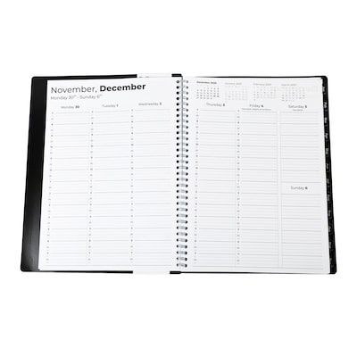 2027 Quill Brand® 8" x 11" 14-Month Monthly/Weekly Planner, Black (63002-27-QC)