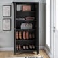 Bush Furniture Salinas 63" Storage Cabinet with 5 Shelves, Vintage Black (SAS332VB-03)