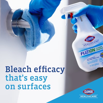Clorox Healthcare Fuzion All-Purpose Cleaners & Spray Disinfectant, Unscented, 32 oz., 9/Carton (31478CT)