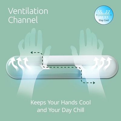 Kensington Duo Gel Non-Skid Gaming Wrist Rests, Green (K62680WW)