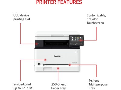 Canon Color imageCLASS MF653Cdw Wireless Color All-in-One Laser Printer (5158C007)