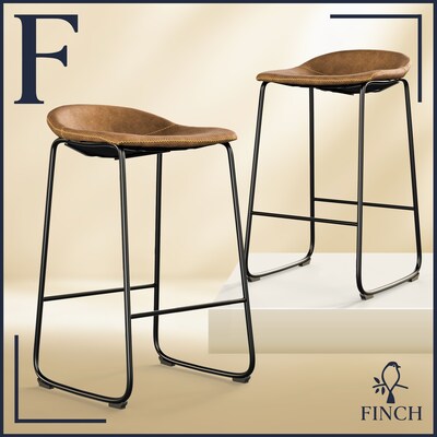 Finch Landon Bar Stool, Brown, 2/Set (CHR10030A)