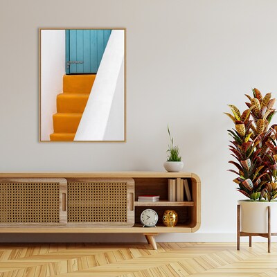 Amanti Art stairs by Markus Auerbach Framed Canvas Wall Art Print, 32 x 42 (A42678027507)