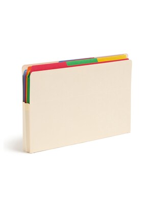 Smead Recycled Reinforced File Pocket, 1 3/4 Expansion, Legal Size, Manila, 25/Box (76114)