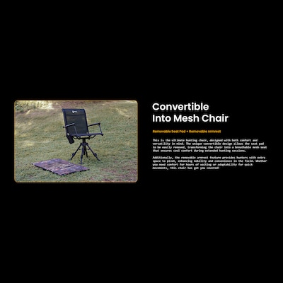 Arrowhead Outdoor Quiet 360°-Swivel Outdoor Chair, Camouflage (TSRTKKS0347U)