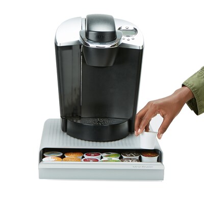 Mind Reader Plastic Coffee Pod Storage Drawer Countertop Organizer, 36 Pod Capacity, Gray (TRY26PC-GRY)