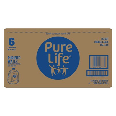Pure Life Purified Water, 1 Gal., 6 Bottles/Carton (11476370)