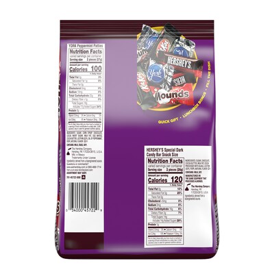 Hershey Assorted Dark Chocolate Lovers Snack Size Party Pack, 29 oz. (HEC45722)