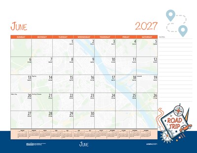 2027 House of Doolittle Seasonal Holiday 18.5" x 13" Monthly Desk Pad Calendar (1396-27)