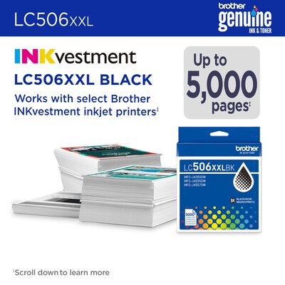Brother LC506XXL Black Super High Yield Ink Cartridge (LC506XXLBKS)