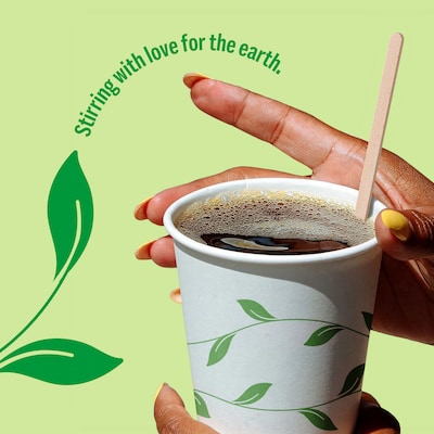 Perk™ Eco Wooden Stirrer, 5.5", 1000/Pack (PK61996)