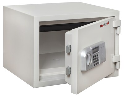FireKing 1-Hour Fire Rated Safe with Tray, 0.97 Cu. Ft., White (KF0915-1WHE)