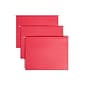 Smead Heavy Duty TUFF Recycled Hanging File Folder, 3-Tab Tab, Letter Size, Red, 18/Box (64043)