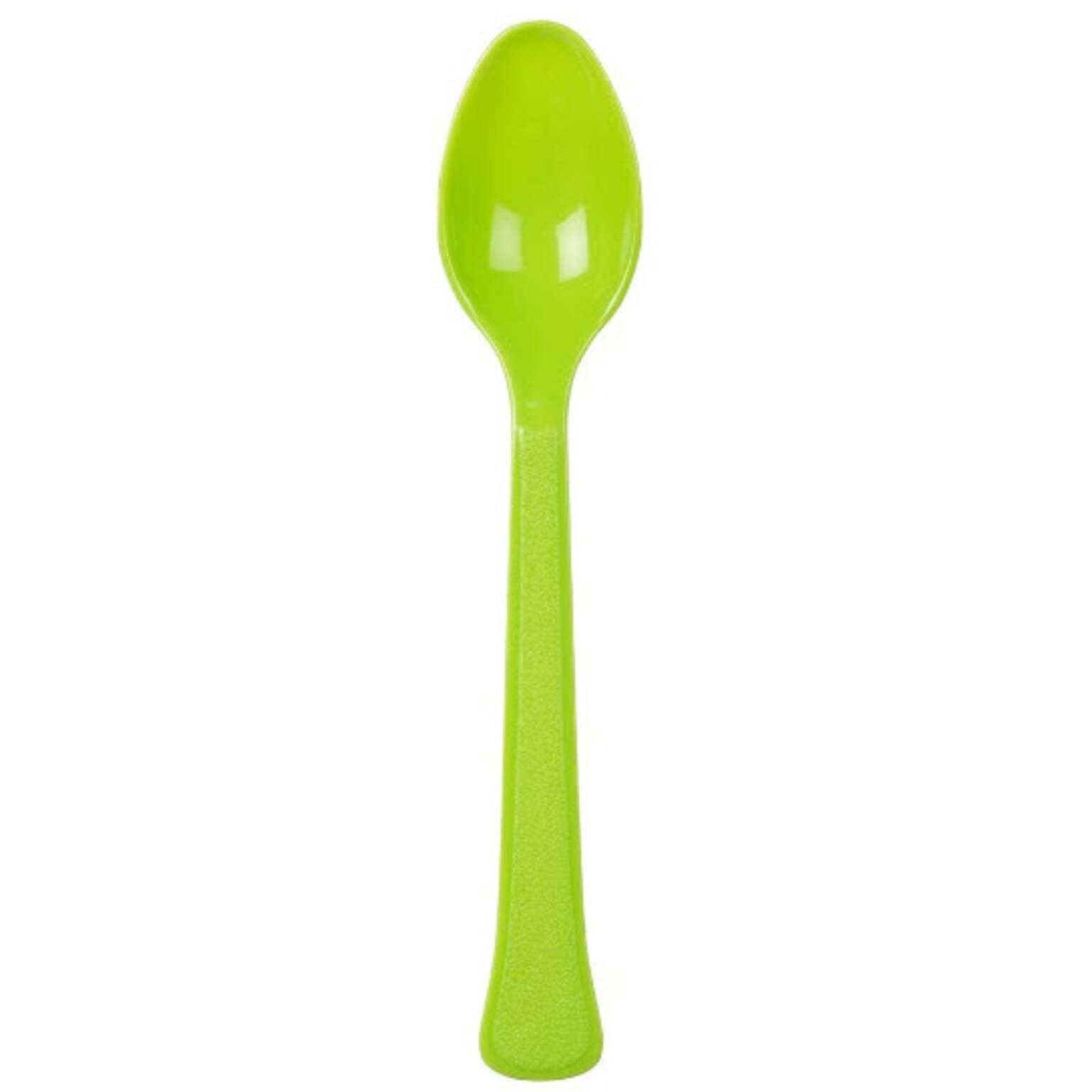 JAM PAPER Premium Utensils Party Pack, Plastic Spoons, Lime Green, 48 Disposable Spoons/Pack