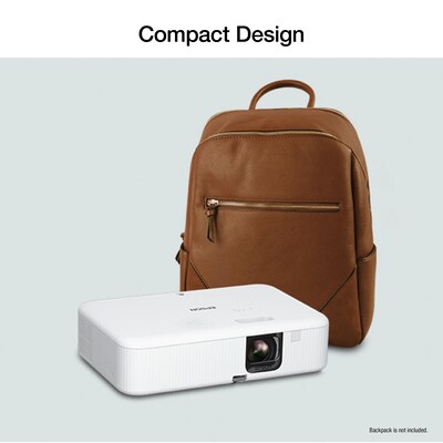 Epson EpiqVision Flex CO-FH02 Full HD 1080p Smart Portable Projector, White (V11HA85020)