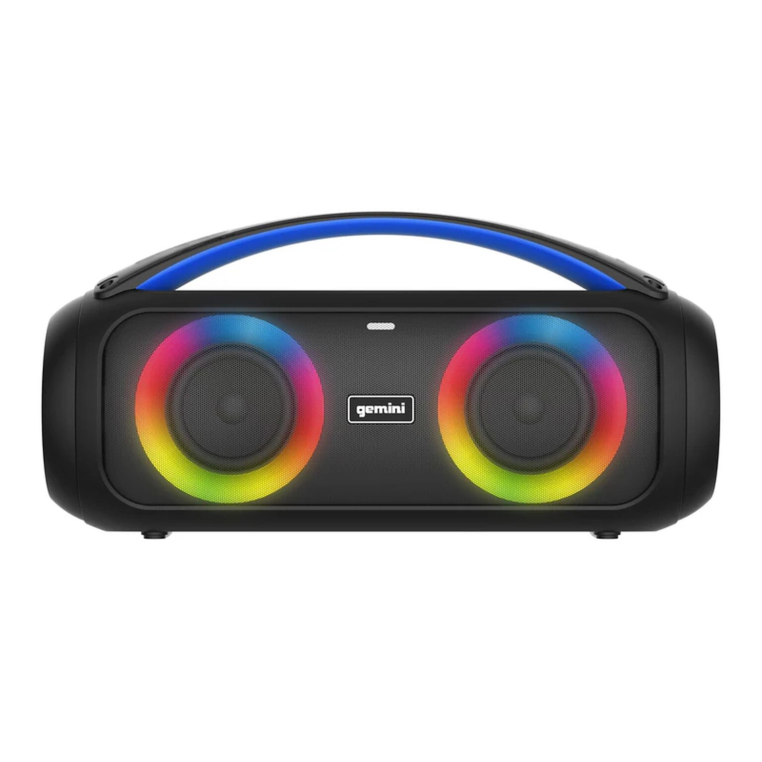 Gemini Sound 50W Bluetooth Speaker Portable Wireless IPX5 Waterproof Speaker with FM Radio, LED Party Light - Black (GGO-230L)