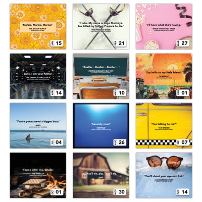 2026 Global Printed Products Movie and TV Quotes 6" x 6" Day-to-Day Calendar (GPP-PC-02)