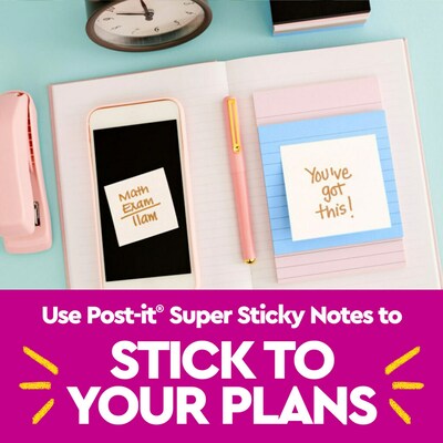 Post-it Super Sticky Notes Combo Pack, Simply Serene Collection, 45 Sheet/Pad, 4 Pads/Pack (4622-SSNE)