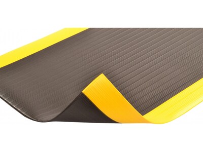 NoTrax Airug Anti-Fatigue Mat, 36" x 24", Black/Yellow (410S0523BY)