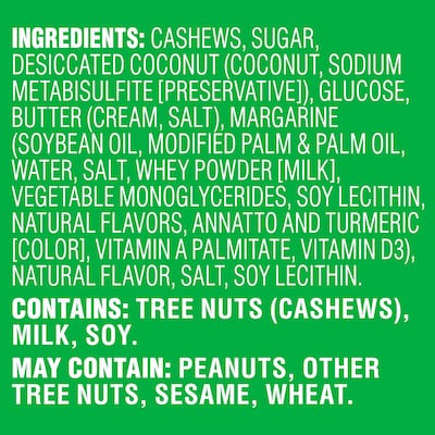 Pick Me Up Provisions™ Toffee Coconut Cashews, 1.5 oz., 36 Bags/Box (PM63390)