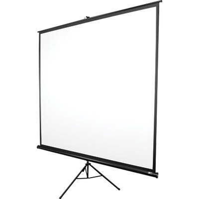 Elite Tripod Projector Screen; 85 Diagonal, View 60x60, Black Casing