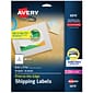 Avery Print-to-the-Edge Laser Shipping Labels, 4-3/4 x 7-3/4, White, 2 Labels/Sheet, 25 Sheets/Pac