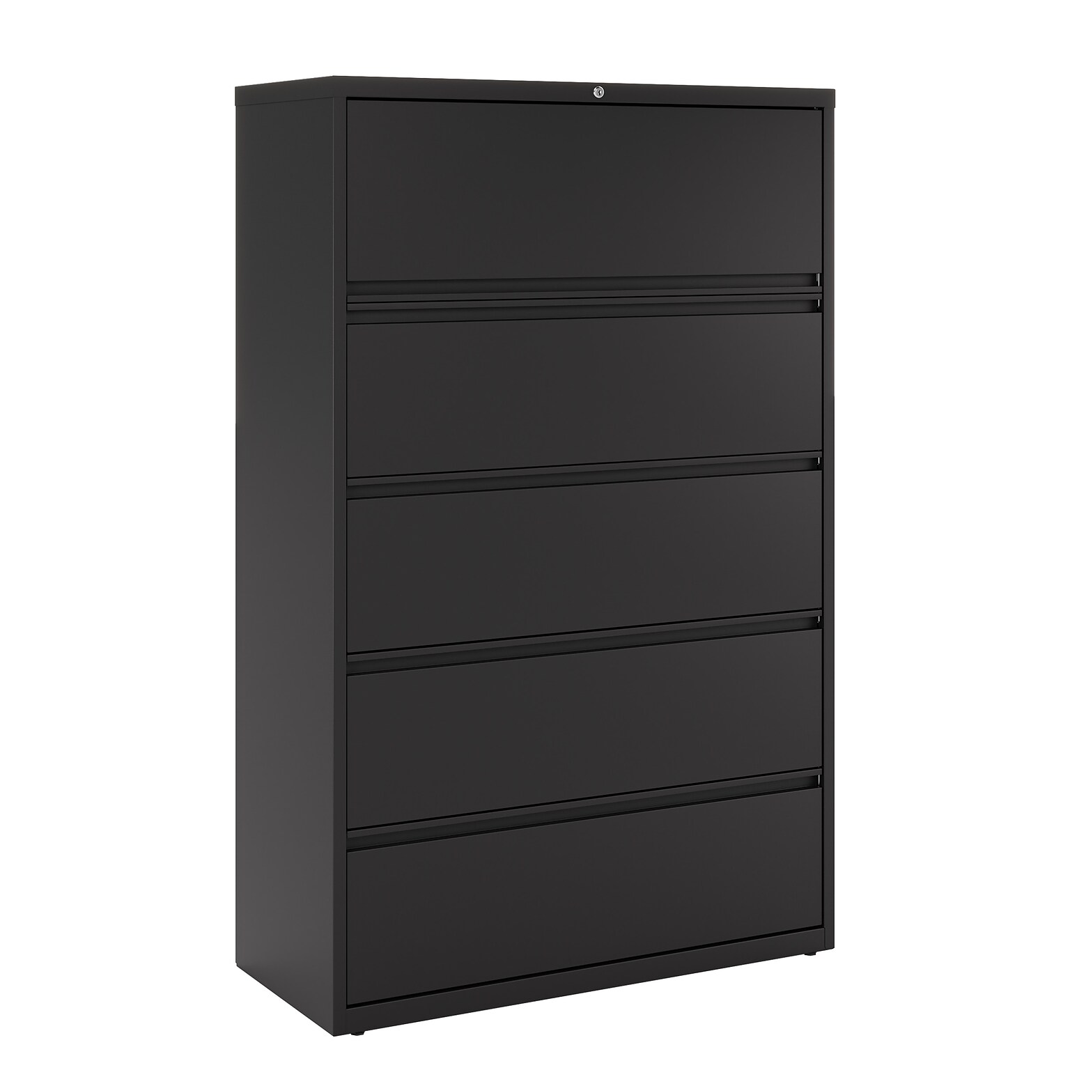Quill Brand® HL8000 Commercial 5 File Drawers Lateral File Cabinet, Locking, Black, Letter/Legal, 42W (21748D)