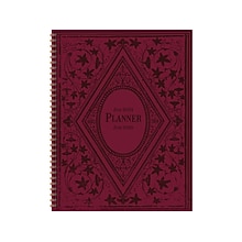 2024-2025 TF Publishing Bibliophile Series Merlot 8.5 x 11 Academic Weekly & Monthly Planner, Pape