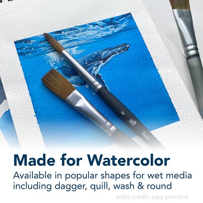 Princeton Aqua Elite Watercolor Synthetic Angle Shader Brush, 2/Pack (PBXP4850AS050-2)
