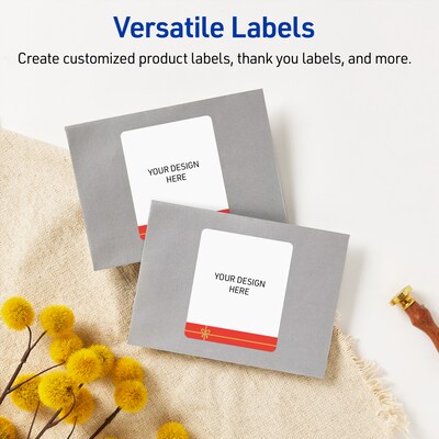 Avery Rectangle Multipurpose Labels, 4" x 3-1/3", White, 40/Pack (19479370549)