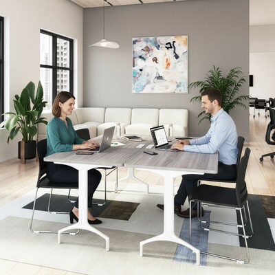 Bush Business Furniture Synergy 72W Rectangular Conference Table, Platinum Gray (SGD272PG)