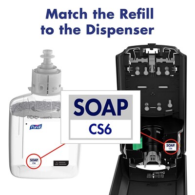 PURELL HEALTHY SOAP Foaming Hand Soap Refill for CS6 Dispenser, 1200 ml, 2/Carton (6574-02)