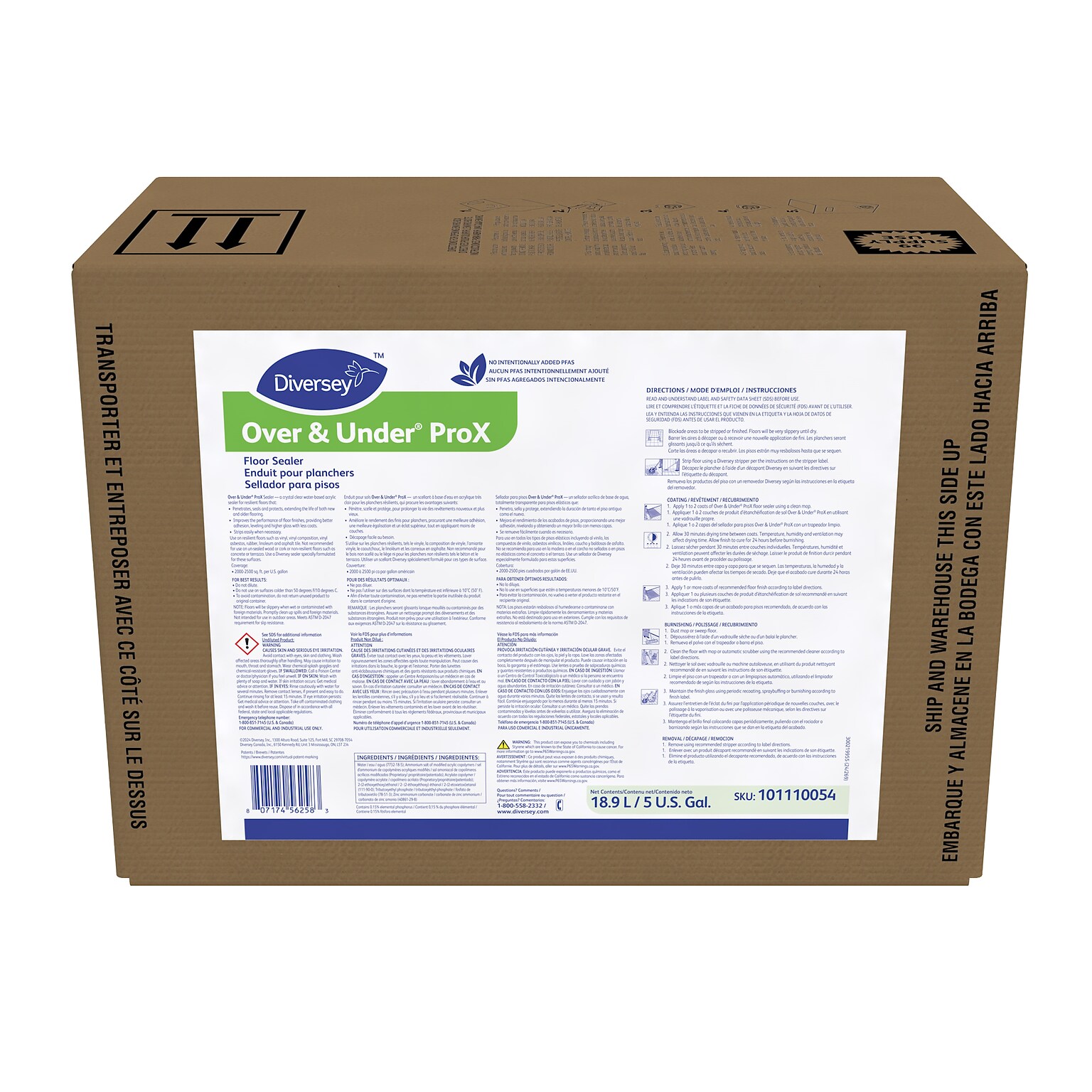 Over & Under ProX Floor Finish, Unscented, 640 Oz. (5118737)