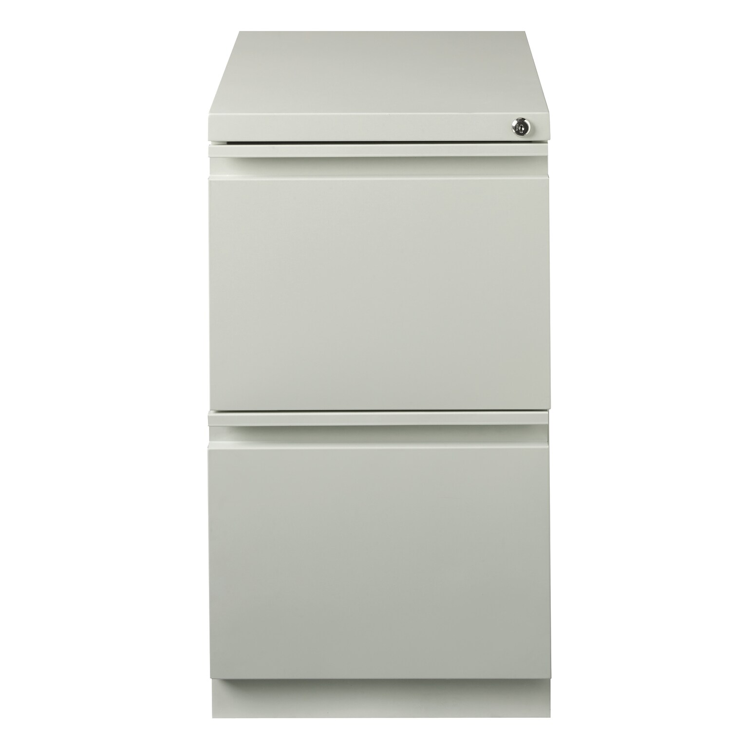 Hirsh 20 Mobile Pedestal File Cabinet, 2 Drawer File-File, Letter Width, Light Gray (18579)
