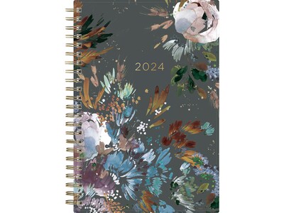 2024 Blue Sky Kelly Ventura Midnight Garden 5 x 8 Weekly & Monthly Planner, Multicolor (140946-24)