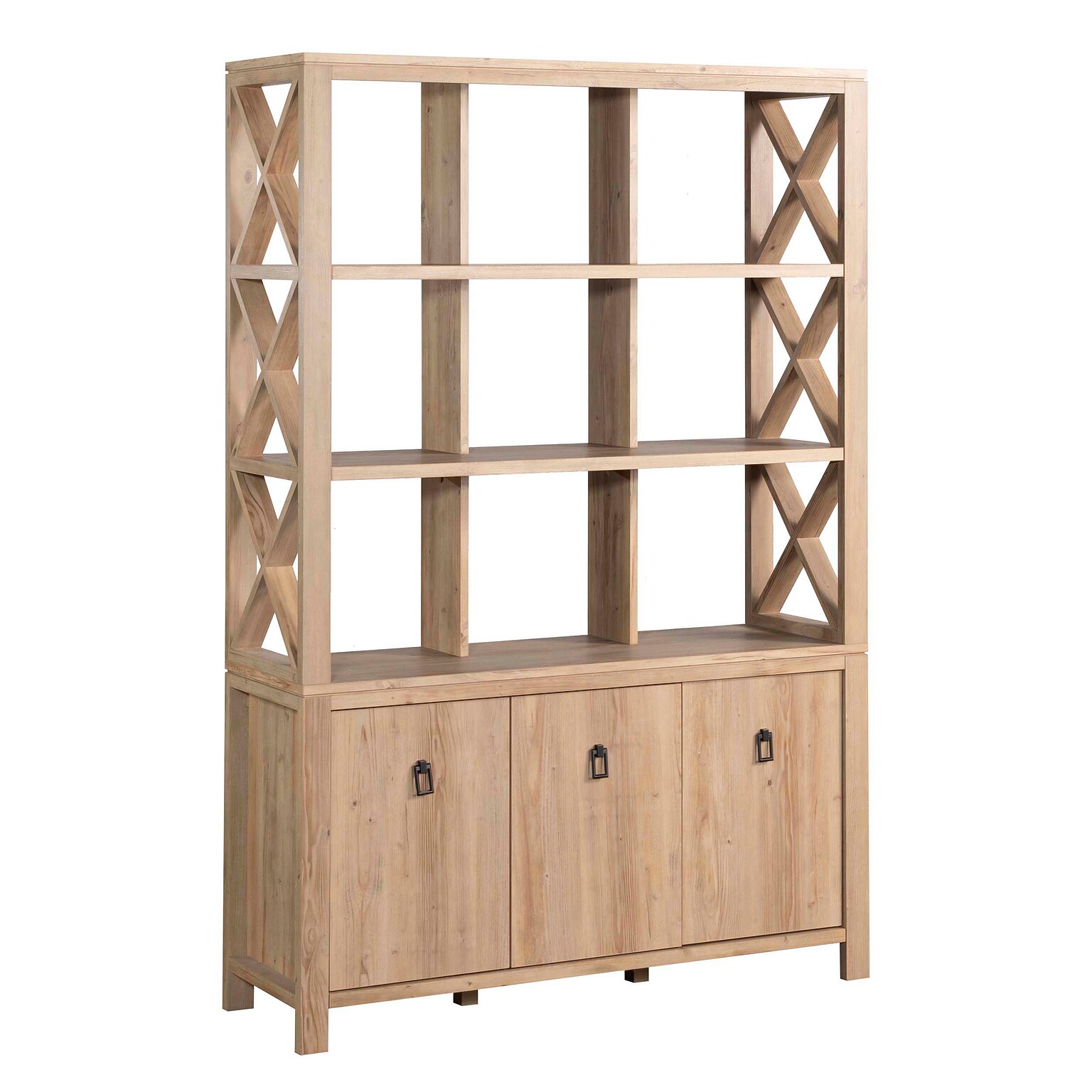 Sauder Select 70H Wall Storage Bookcase, Khaki Pine (435616)