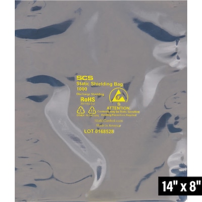 8 x 14 Layflat Poly Bag, 3.1 Mil, Clear, 100/Carton (STC150)
