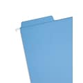 Smead FasTab Hanging File Folders, 1/3-Cut Tab, Letter Size, Blue, 20/Box (64099)