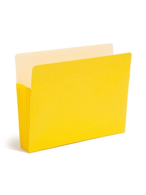 Smead Reinforced File Pocket, 5 1/4" Expansion, Letter Size, Blue/Green/Red/Redrope/Yellow, 5/Pack (73836)