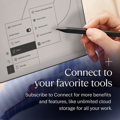 reMarkable Paper Pure 10.3” Paper Tablet with Marker Plus & Ocean Blue Sleeve Folio (RM95A-1000NW)