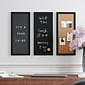 Martha Stewart Everette Cork Board, Chalk Board, Letter Board Set, Black Woodgrain Frame, 18" x 24" (BRDK202210111BK)
