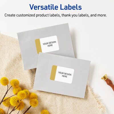 Avery Laser/Inkjet Rectangle Multipurpose Labels, 4" x 3-1/3", White, 40/Pack (S00-DJM)