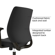 Union & Scale™ Essentials Ergonomic Fabric Swivel Task Chair, Black (UN59380)