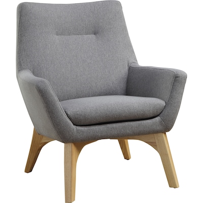 Lorell Quintessence Collection Upholstered Guest Chair with Lumbar Support, Gray (LLR68961)