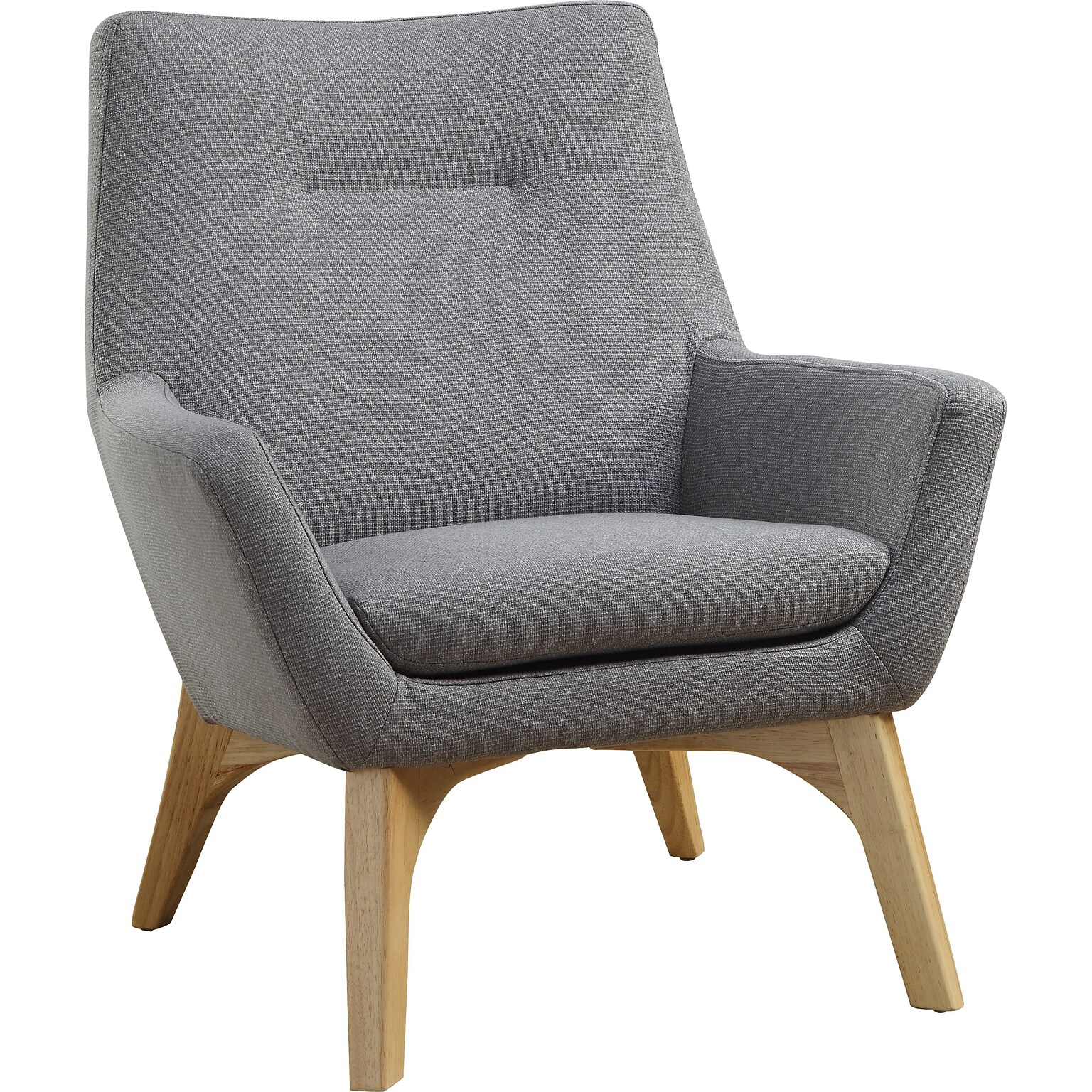 Lorell Quintessence Collection Upholstered Guest Chair with Lumbar Support, Gray (LLR68961)
