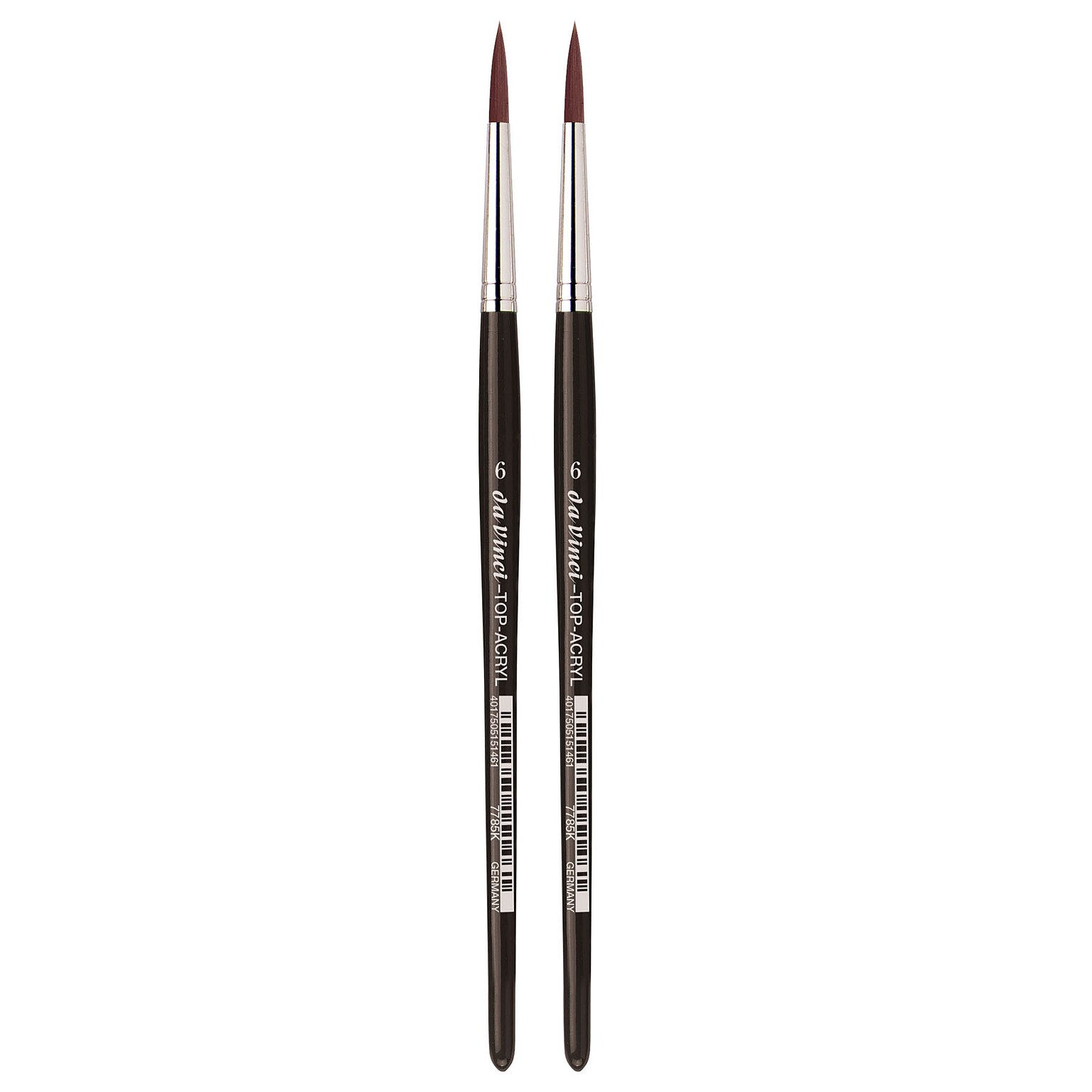 da Vinci TOP-ACRYL Oil and Acrylic Synthetic Bristle, Round Brush, 2/Bundle (DVXVA7785K6-2)