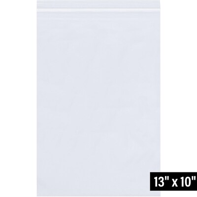 10 x 13 Reclosable Poly Bag, 4 Mil, Clear, 500/Carton (3780A)