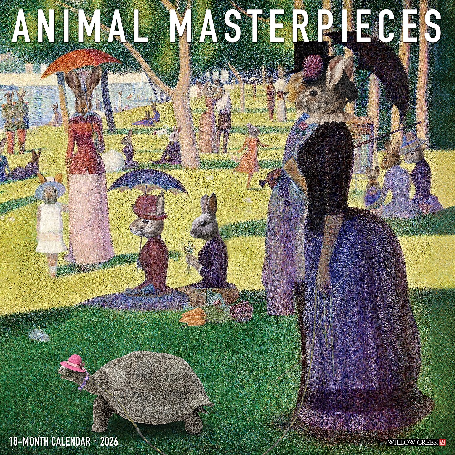 2026 Willow Creek Animal Masterpieces 12 x 12 Monthly Wall Calendar (49877)