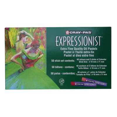 Sakura Cray-Pas Expressionist Oil Pastel Chalk, Assorted Colors, 50/Pack (SAKXLP50)